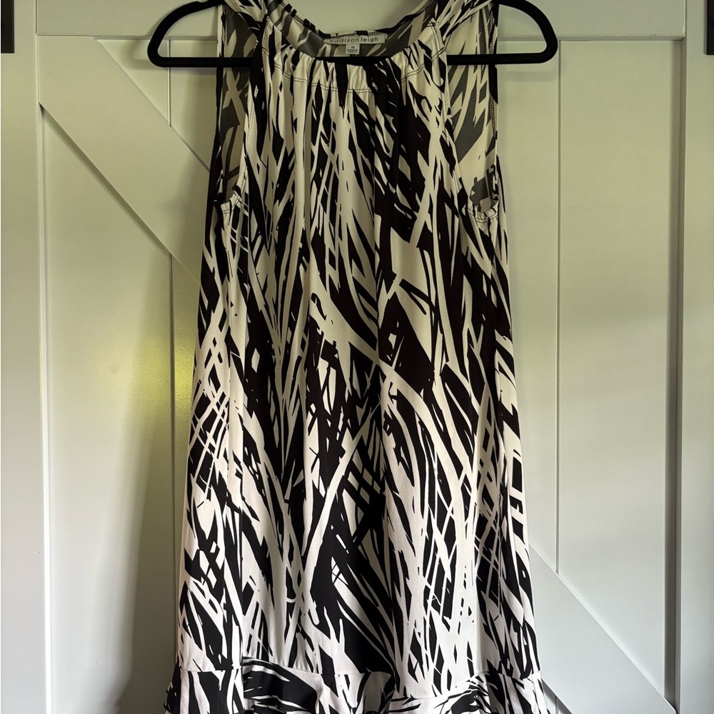 Madison Leigh Monochrome Patterned Dress